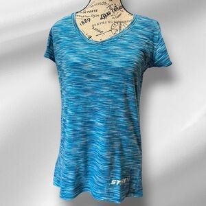 STIHL Women's Blue Short Sleeve V-Neck Tee